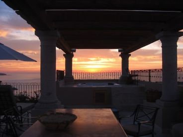 Sunset from the private deck