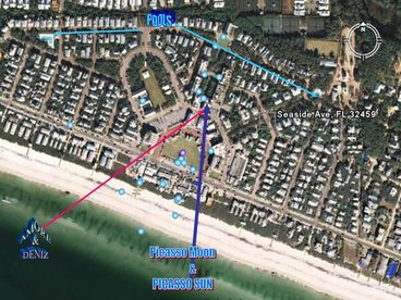 Map of the community of SEaside, with location of Picasso Sun