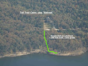 Closer aerial view of retreat