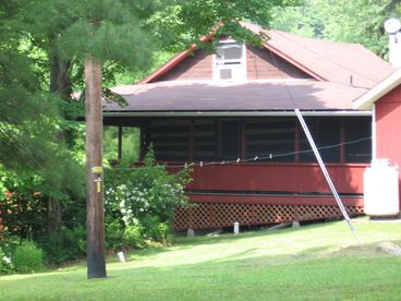 side of cabin