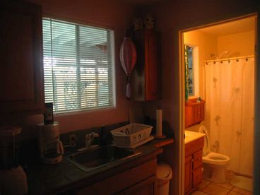 Kitchenette to Private Bathroom