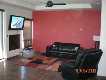 47 inch LCD Screen with Directv...and fire place