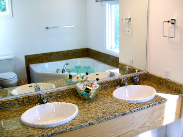 Chincoteague Is. vacation rental  master bath - 2 person whirlpool and walk in shower