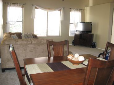 Dining area looking into livingroom