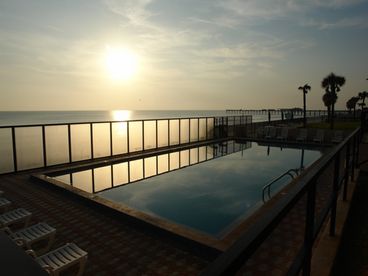 Sunrise over the Ocean/Pool area