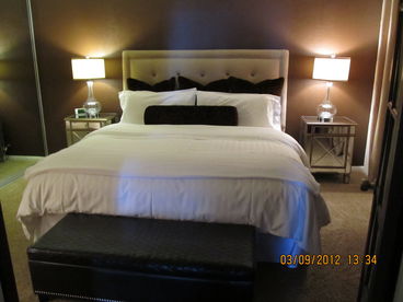 Newly remodeled master bedroom offers king size accommodations