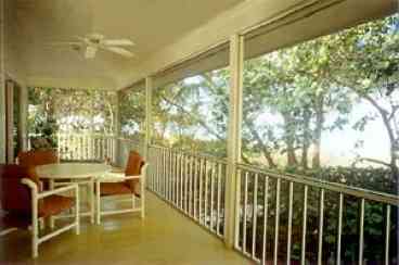 sceened porch overlooking the gulf
