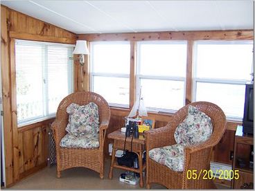 Sitting area on porch