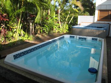 Private pool and hot tub