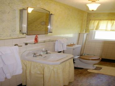 the bathroom