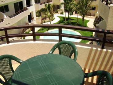 terrace from dining room and second bedroom