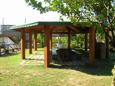 Garden with gazebo