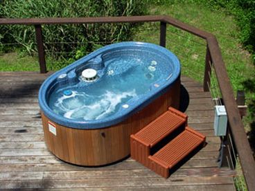 Spa on back deck