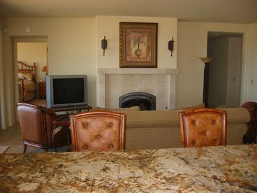 Living Area and Breakfast Bar.