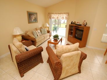 Living room area with plenty of seating