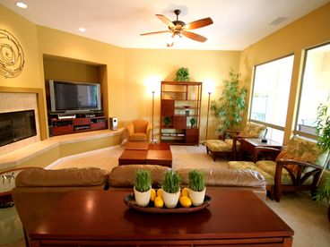 The Living Room at Cascade is comfortable and bright.