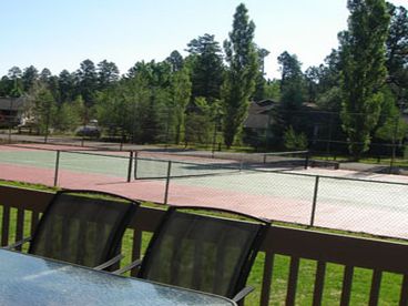 View from the Back Deck to the Tennis Court