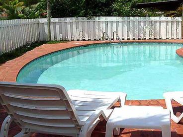 The large private pool is great for adults and kids. The partially covered pool patio provides shade for gathering and dining.