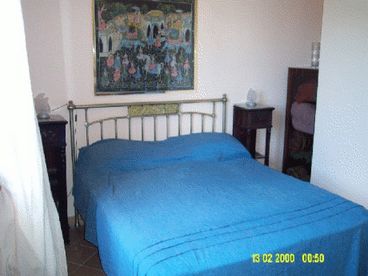 The bedroom with the double bed.