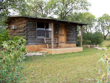 Log cabins with fire ring awaits you