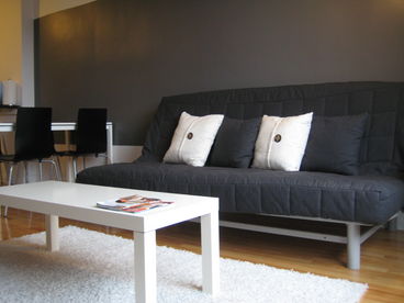 Living room with sofa bed