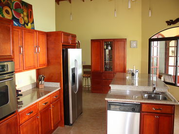 Modern kitchen with all amenities.  Dishes, glassware, cooking utensils are included