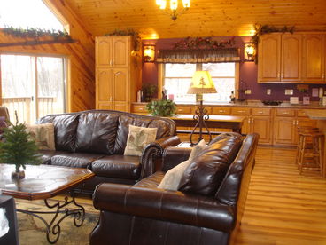 View of great room, dining area