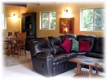 Living Room Leather Couch with Two Recliners
