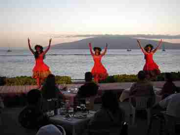 Dancers at nearby luau