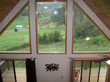 The view from our loft out into the valley.