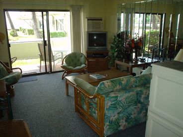 Living room with sit down ocean view