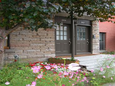 3-story house built in 1885. apt. is on ground floor (left door). 850 sq.ft. (79 m2)