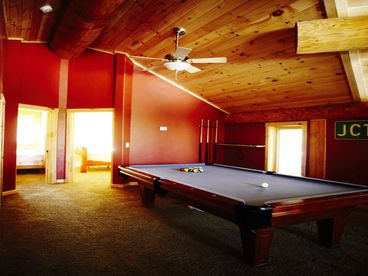 pool table in loft - 
so many better pictures coming but this is all i have due to a hard drive crash 