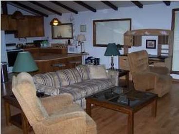 Open floor paln in main room includes Living, Dining and Kitchen