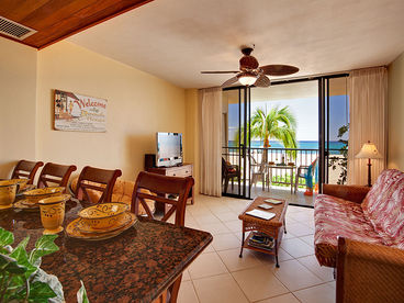 Living Area with Ocean & Beach Views