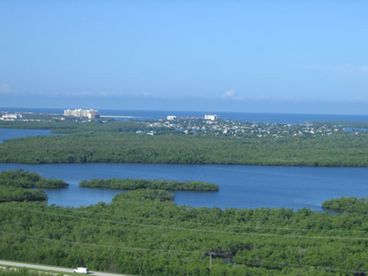 View of 10,000 islands from the penthouse balcony and master bedroom