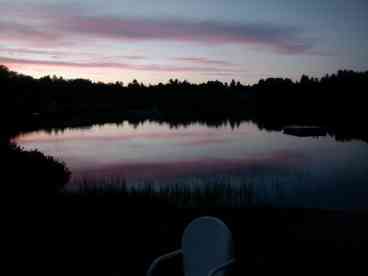 Twin Lakes at sunset.