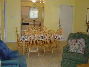 Living room and dining room