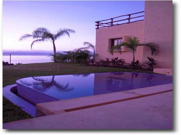 View over the plunge pool from the master bedroom