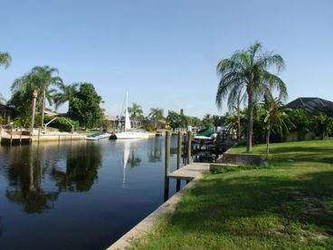 This Cape Coral Waterfront Home rental in Palaco Grande Community  has \