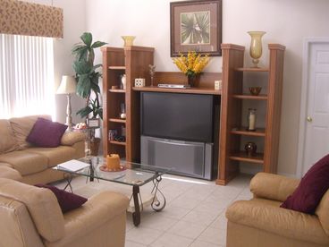 The family lounge with hdtv, cable and dvd player