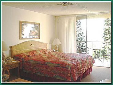 A soft plush pillowtop King size bed awaits you at our comfortable and affordable condo rental in Kahana