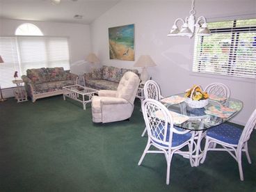 Second floor living and dining area.  Living room has a 37\