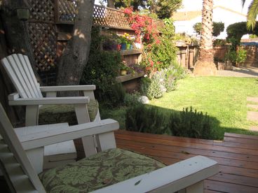 Outdoor deck and garden
