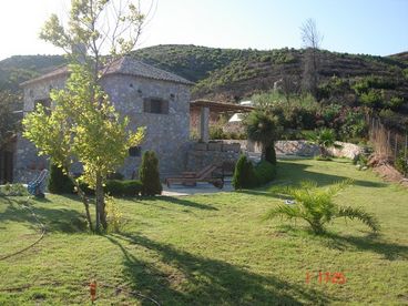 view of the villa from the garden