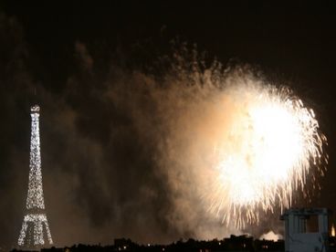 View of The Eiffel Tower at night
