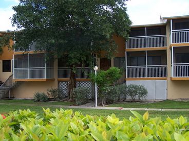 View of building from the pool
