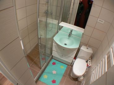 Bathroom with standup shower