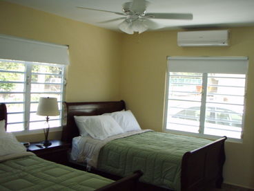 All beds in Casa Mae are queen size Sealy Posturepedic for the ultimate in sleeping comfort.  All bedrooms have ceiling fans and A/C.