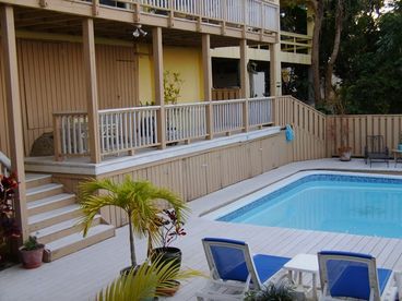 Five levels of deck surround your pool